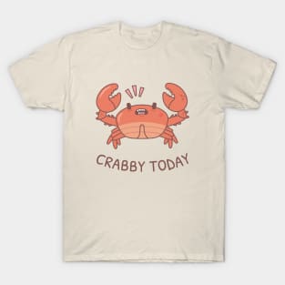 Funny Crabby Today Grouchy Crab Pun T-Shirt